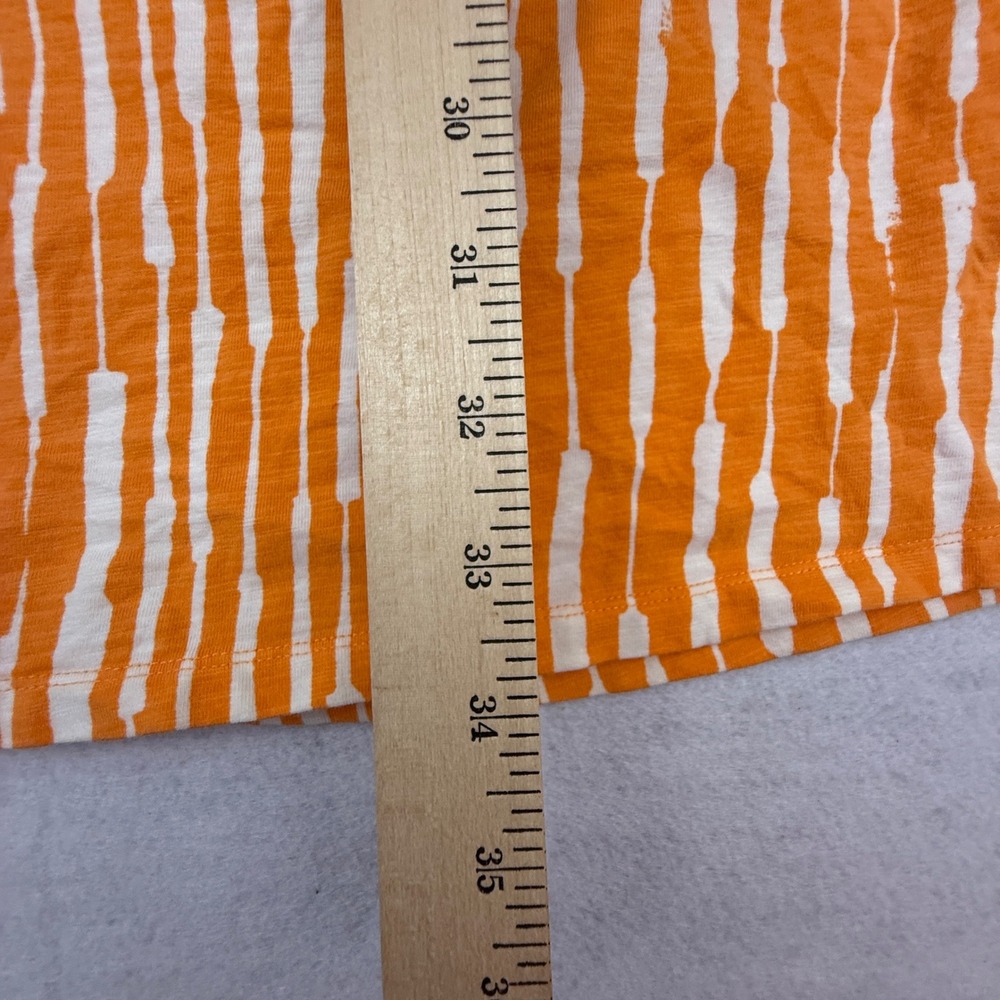 Boden Dress Womens 2P Orange Striped V-Neck Cap Sleeve A-Line Cotton Blend - Picture 13 of 14